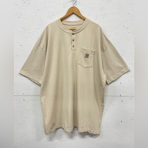 Carhartt Heavyweight 100% Cotton Henley Tee, Size 2XL